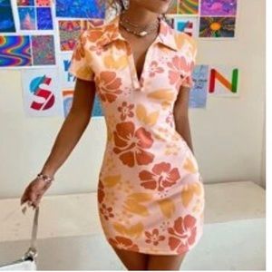 Floral Printed Fitted Dress